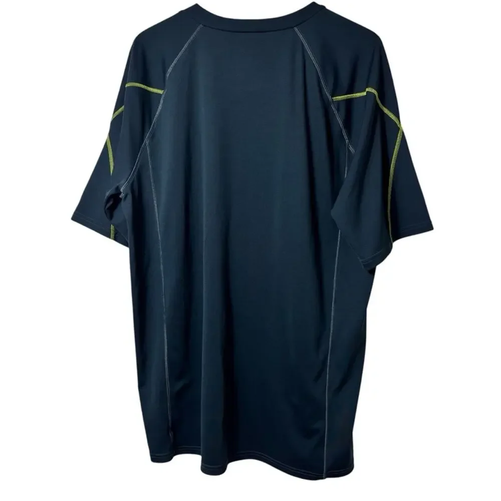 SPEEDO SHORT SLEEVE MEN'S PERFORMANCE ATHLETIC SWIMMING SHIRT UV BLOC SIZE XXL